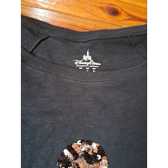 Disney Parks Black Sequin Leopard Holiday Mickey Mouse Sweatshirt Leopard S - Picture 2 of 2